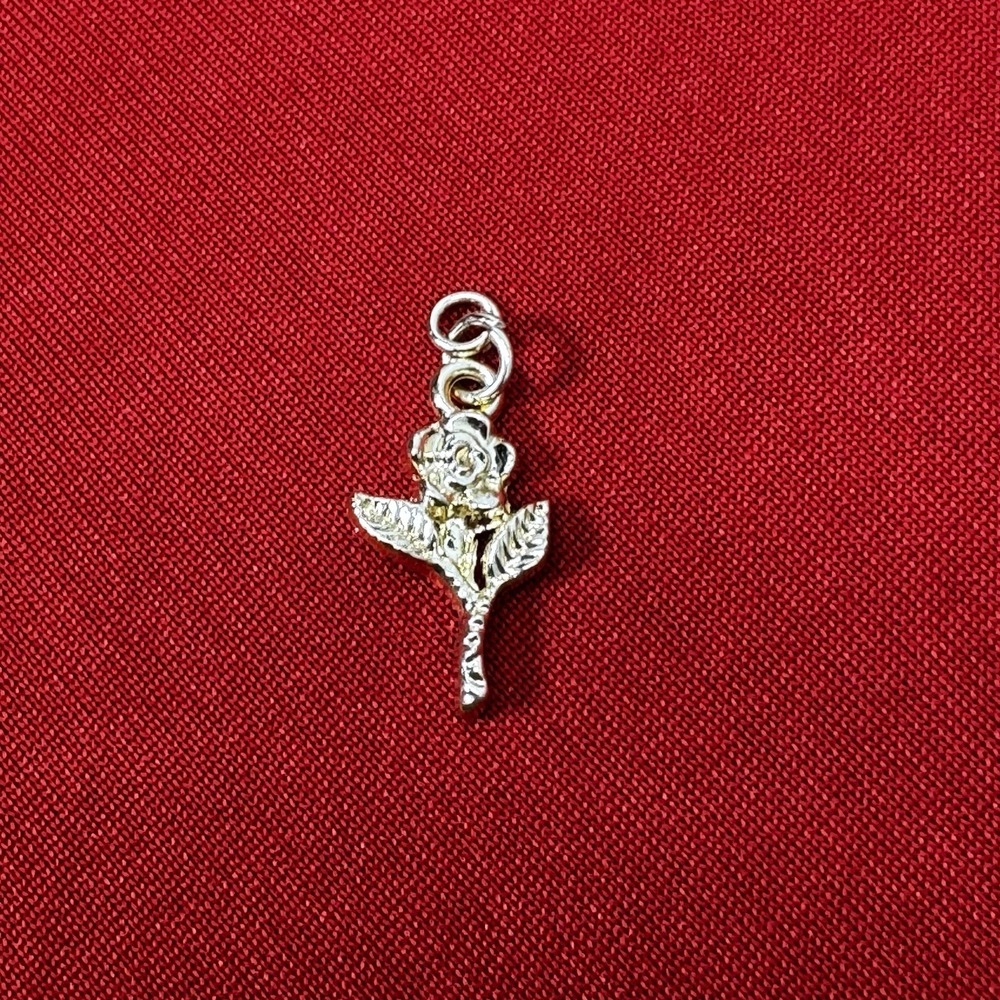 Gold Tone Flower Charm Pendant
